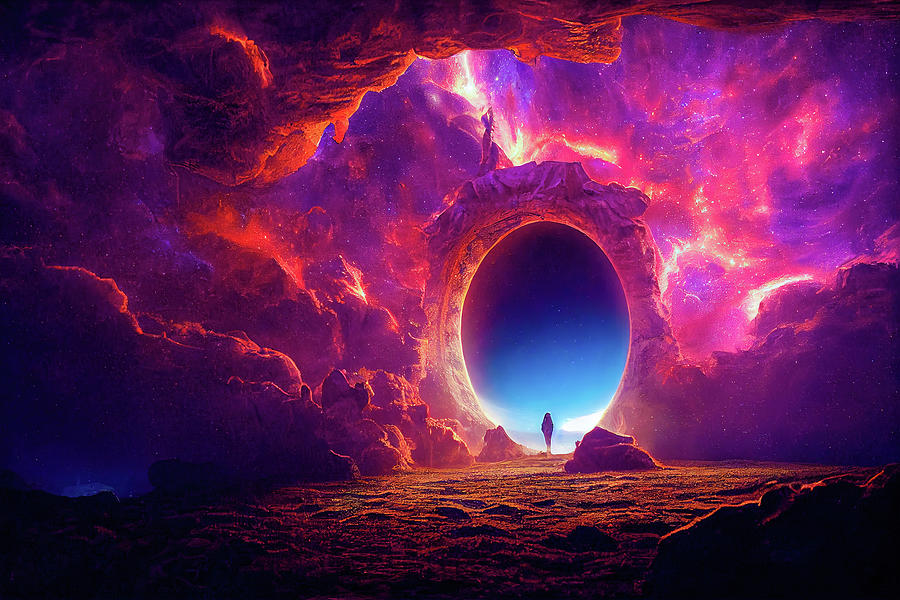 Magical Portal 03 Colorful Galaxy Digital Art by Matthias Hauser