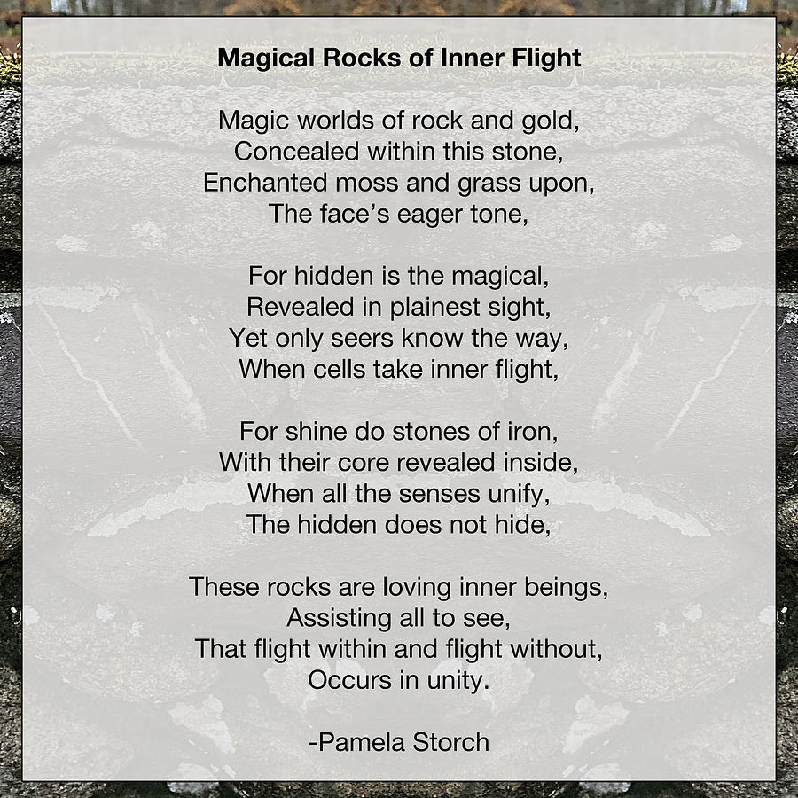 Poetry Digital Art - Magical Rocks of Inner Flight Poem by Pamela Storch