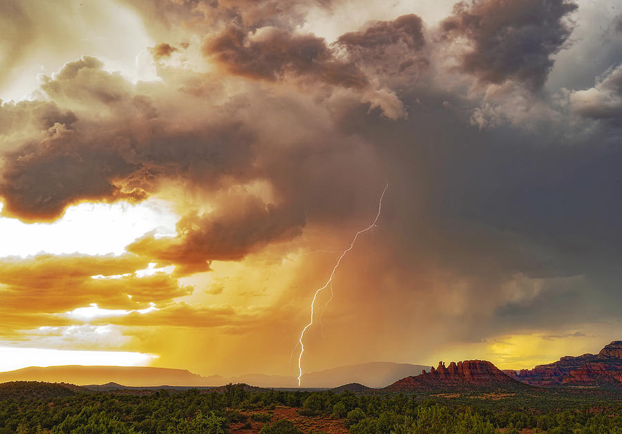 Magical Stormy Sedona Sunset Photograph by Heber Lopez