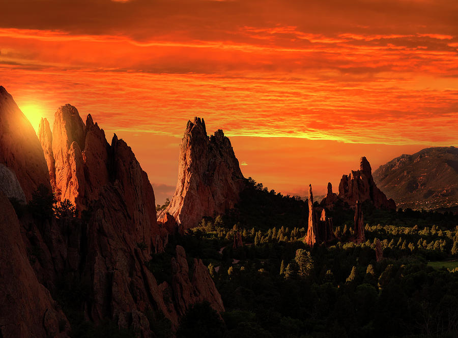 Magical Sunrise Over Garden Of Gods Park Photograph by Dan Sproul