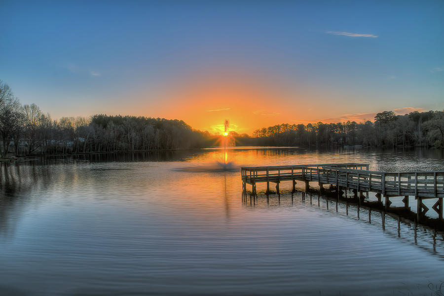 Nature Photograph - Magical Sunrise - Slade Lake 5 by Steve Rich