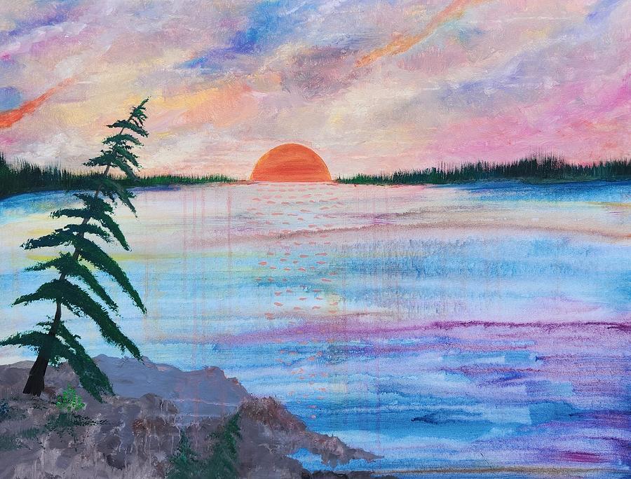 Magical Sunset Painting by Lynne McQueen