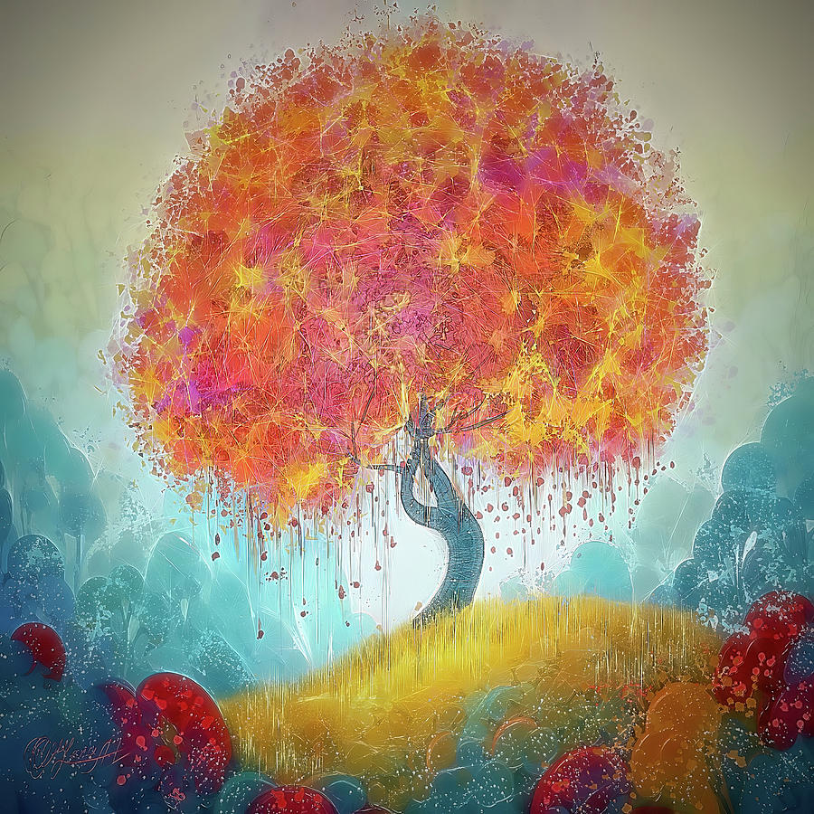 Magical Tree Delight Decorative Plants Design   Digital Art by OLena Art by Lena Owens - Vibrant DESIGN