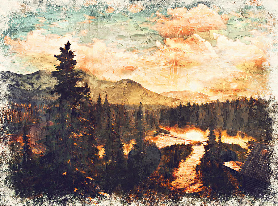 Magical valley - 02 Painting by AM FineArtPrints