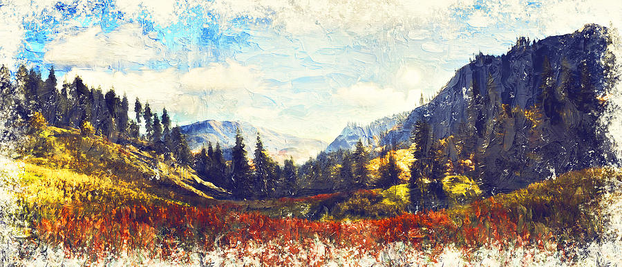 Magical valley - 04 Painting by AM FineArtPrints