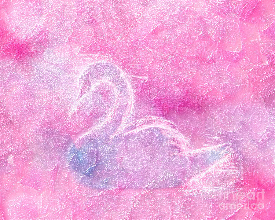 Magical White Swan Digital Art by Chris Bee