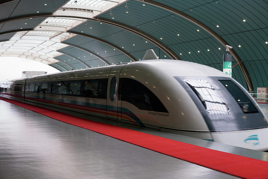 Maglev train Shanghai Photograph by Nick Mares