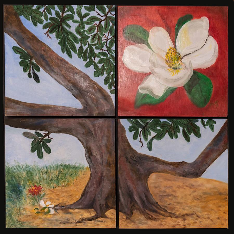 Magnificant Magnolia Painting by Kathy Knopp