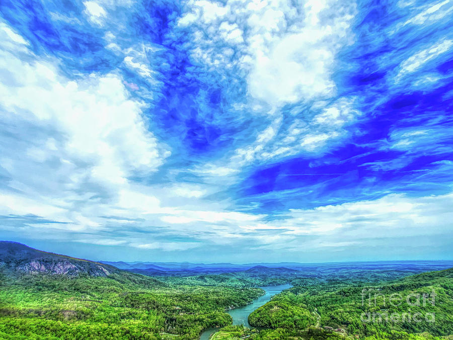 Magnificent View from Chimney Rock Digital Art by Amy Dundon