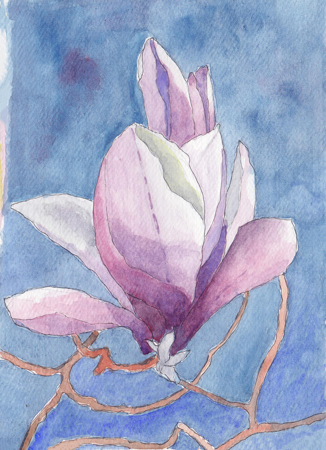 Magnolia Painting by Anne Katzeff