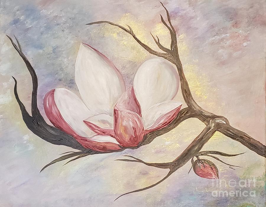 Magnolia Bloom Painting by Eloise Schneider Mote