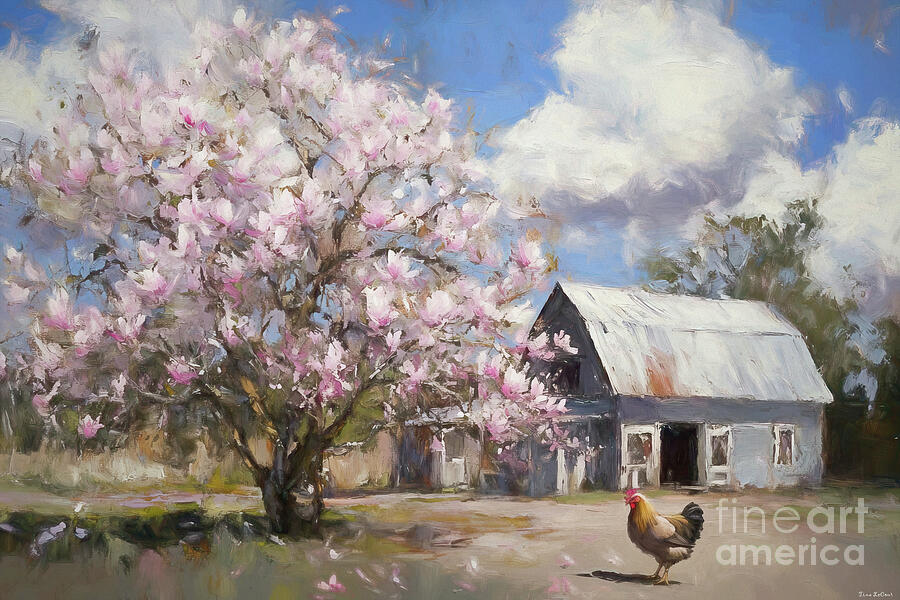 Magnolia Farm Painting by Tina LeCour Magnolia Farm Painting by Tina LeCour
