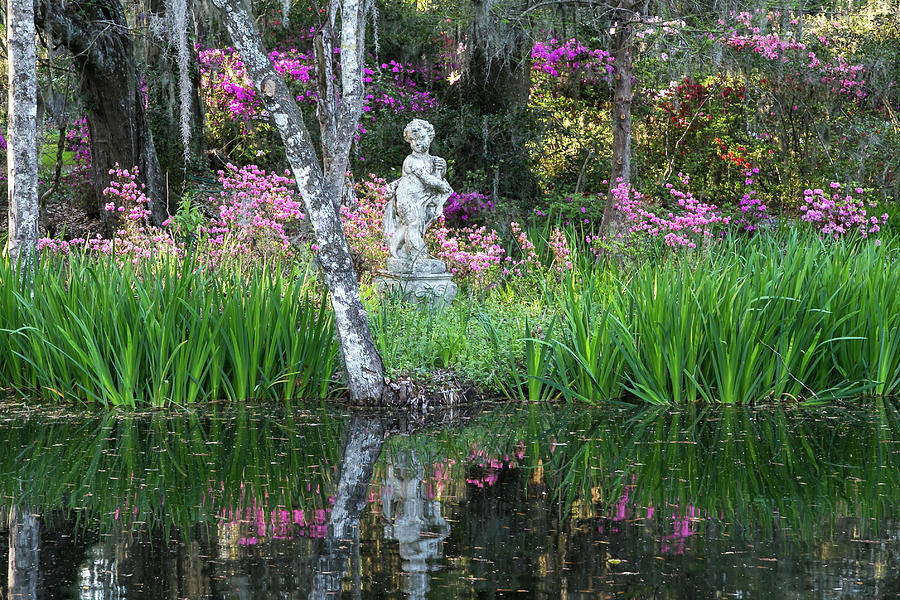 Magnolia Gardens Cherub Photograph by Jim Miller