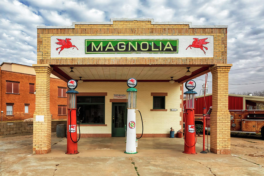 Magnolia Gas Station - Shamrock Texas - Route 66 Photograph by Susan Rissi Tregoning
