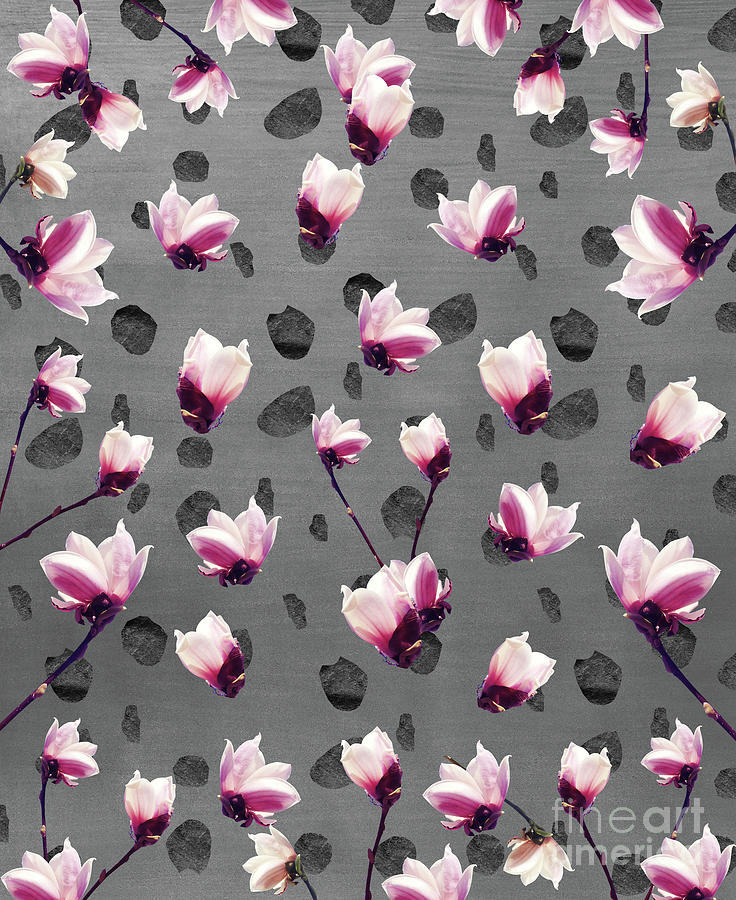 Flower Mixed Media - Magnolia Glam #1 #pattern #decor #art  by Anitas and Bellas Art