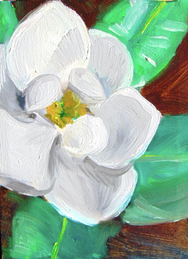 Magnolia Grandiflora Painting by Loretta Nash