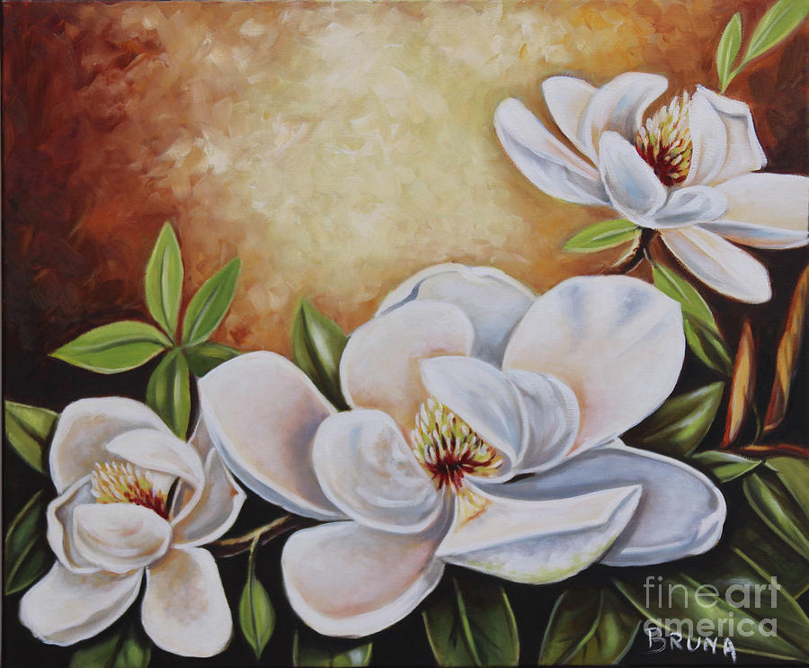 Magnolia Spread Painting by Bruna CHRISTIAN | Fine Art America