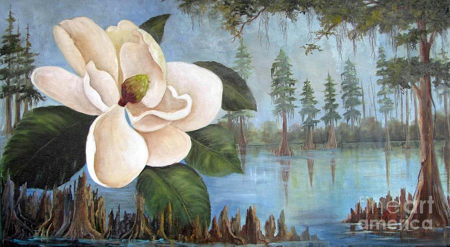 Magnolia Swamp Painting by Barbara Haviland