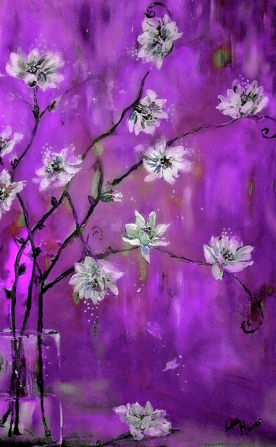 Magnolia Tree Branch Madness Painting Painting by Lisa Kaiser