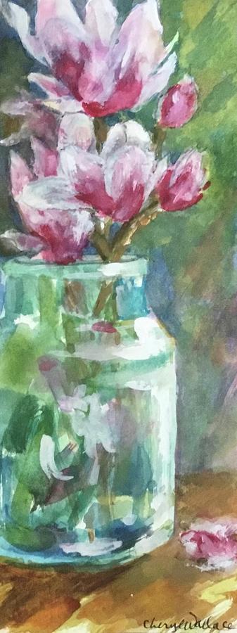 Magnolias for Mom Painting by Cheryl Wallace