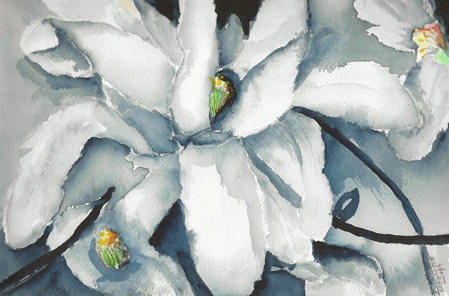 Magnolias I Painting by Bernadette Krupa