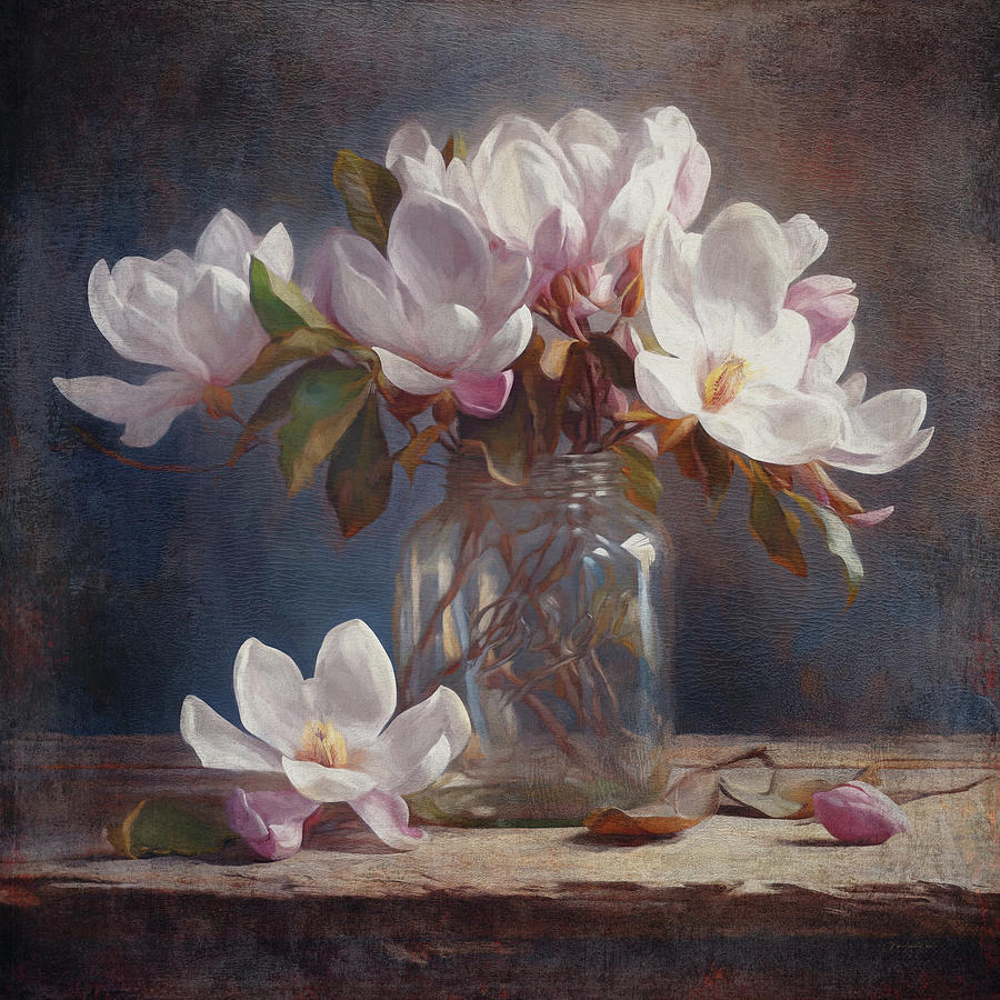 Magnolias - Still Life Photograph by Maria Angelica Maira