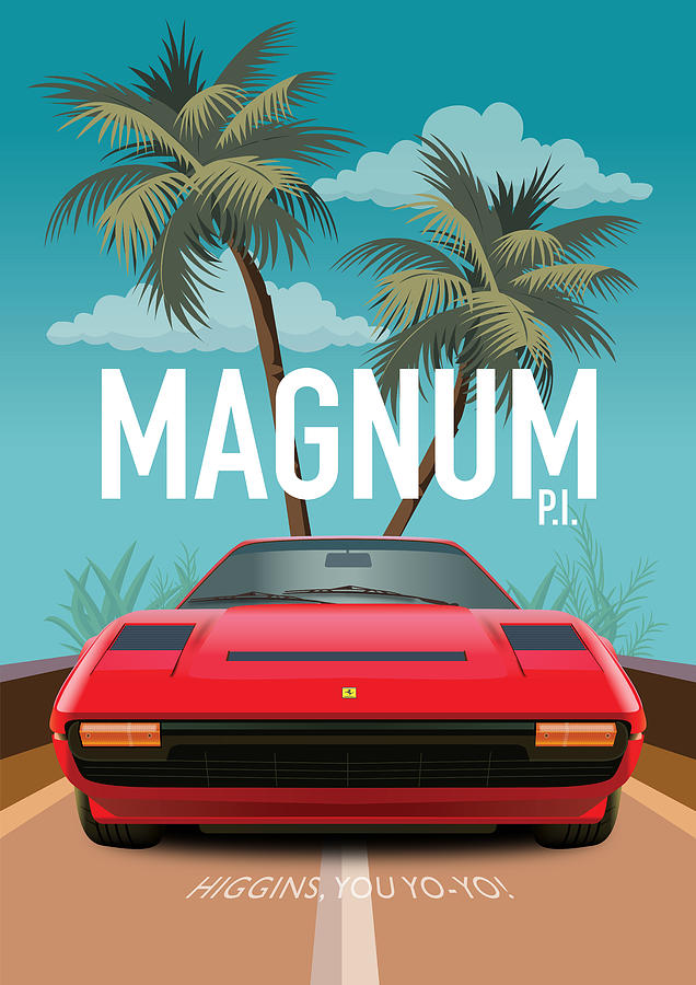 Magnum PI TV Series Poster Digital Art by Movie Poster Boy