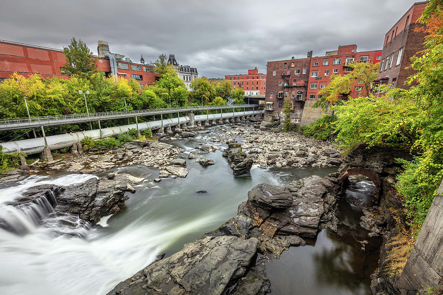 Magog River flowing in Sherbrooke Photograph by Pierre Leclerc Photography