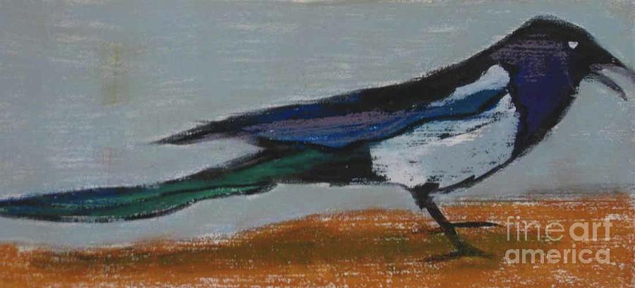 Magpie Blue Painting by Constance Gehring