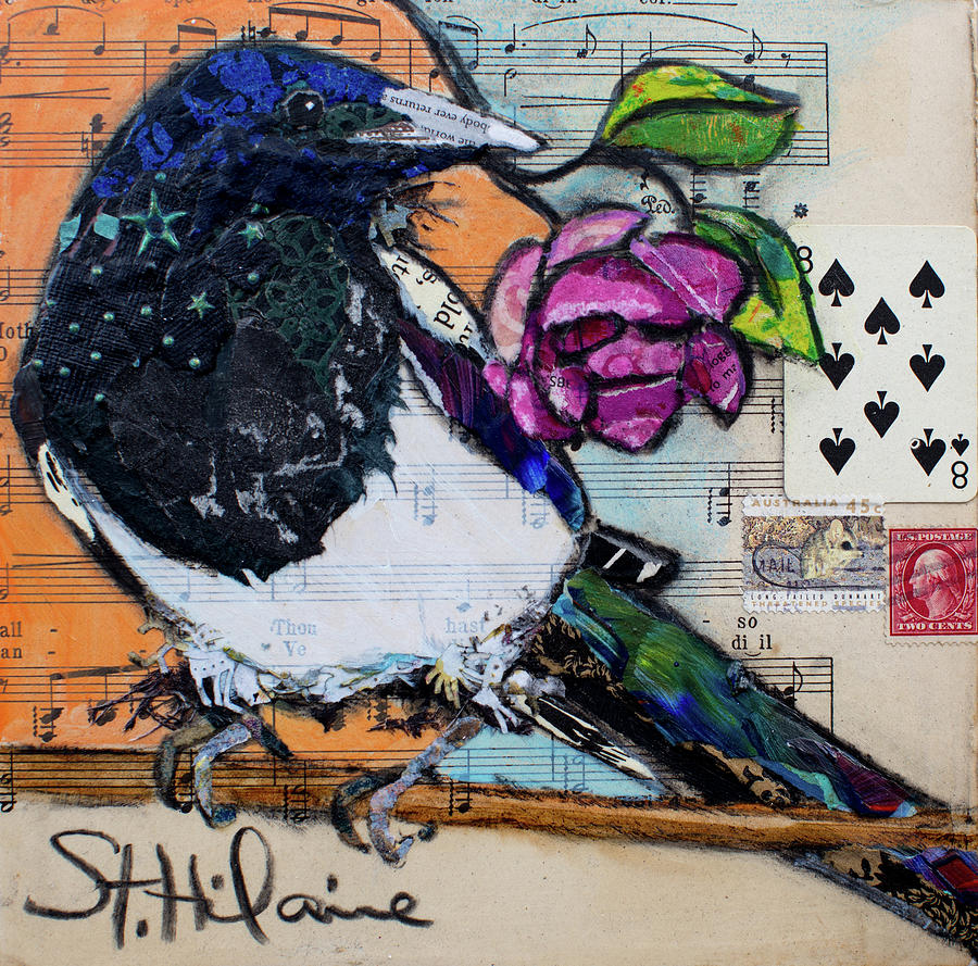 Nature Painting - Magpie Music by Elizabeth St Hilaire