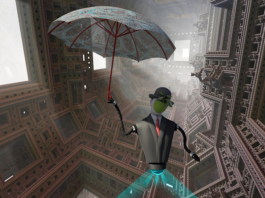 Magritte in my World Digital Art by Richard Hopkinson