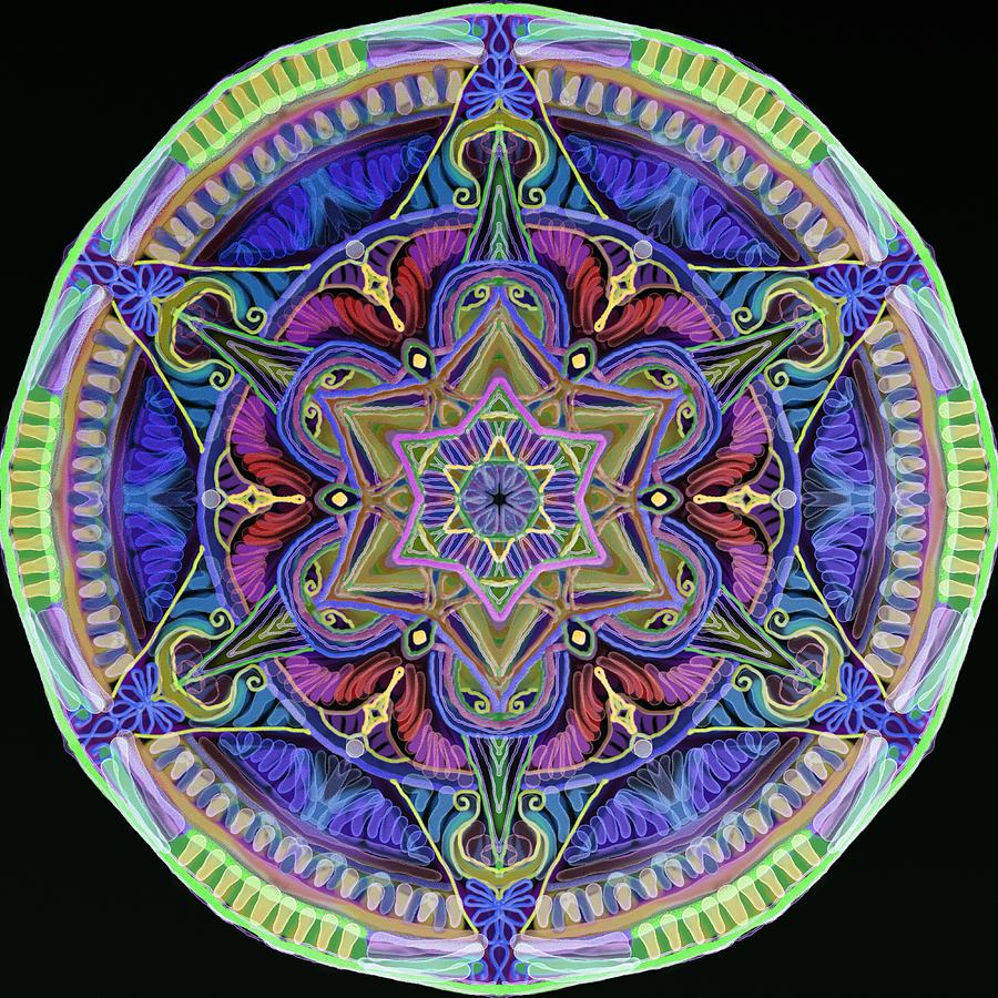 Download Maguen David Mandala David Star Mandala 3d Effect Mandala Mandala Judaica Healing Mandala Digital Art By Sandrine Kespi