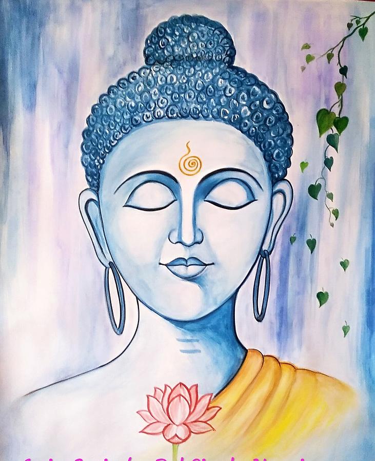 Mahatma Budh Water color painting of Heavy Chart Painting by Jatinder ...