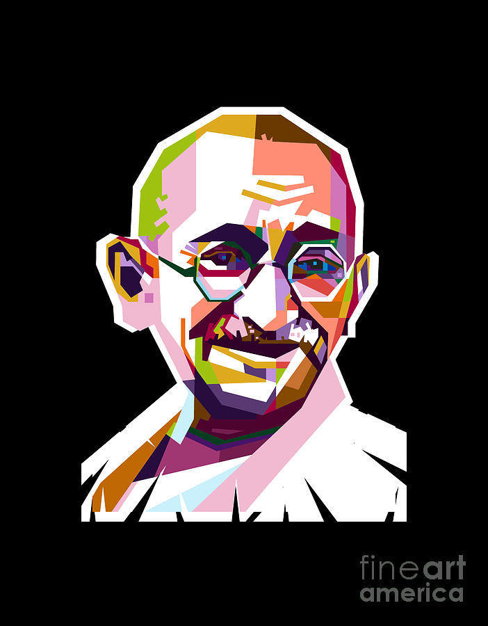 Mahatma Gandhi Digital Art by Baturaja Vector - Pixels