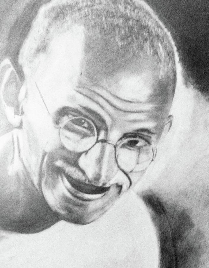 Mahatma Gandhi Amazing Drawing - Drawing Skill