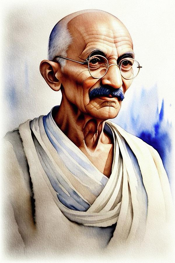 Mahatma Gandhi, Leader Painting by Esoterica Art Agency