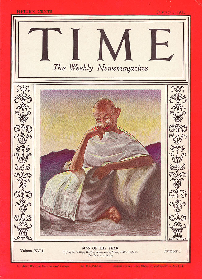 Mahatma Gandhi - Man of the Year 1931 Photograph by Illustration cr V Perfilioff