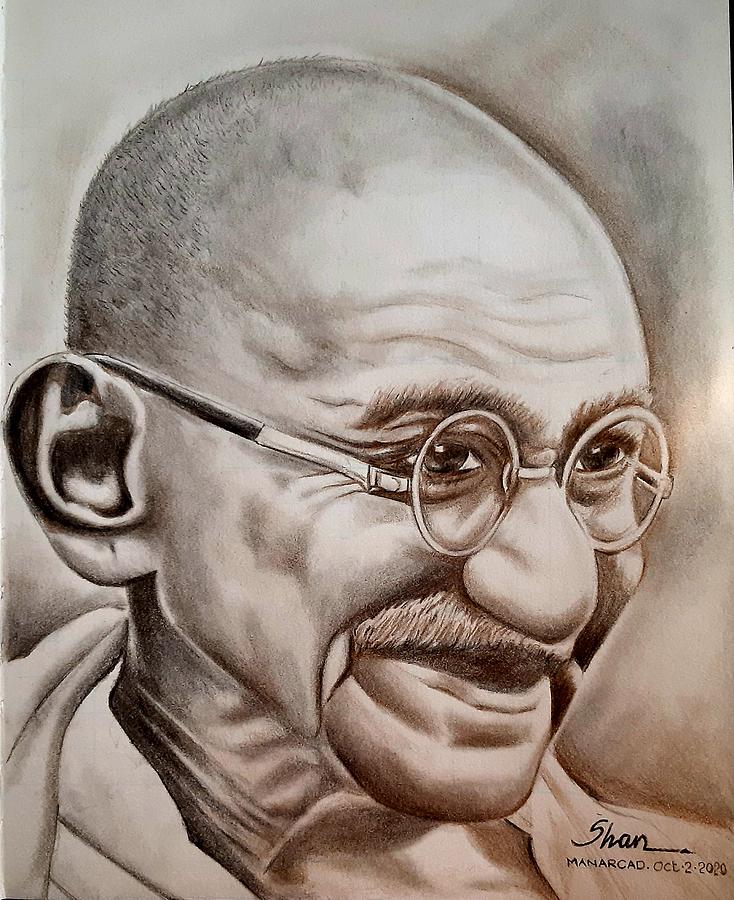 Portrait of mahatma gandhi hi-res stock photography and images - Alamy