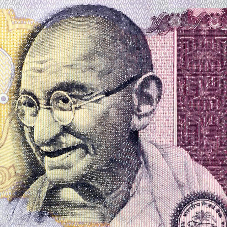 Mahatma Gandhi Painting by Tony Rubino