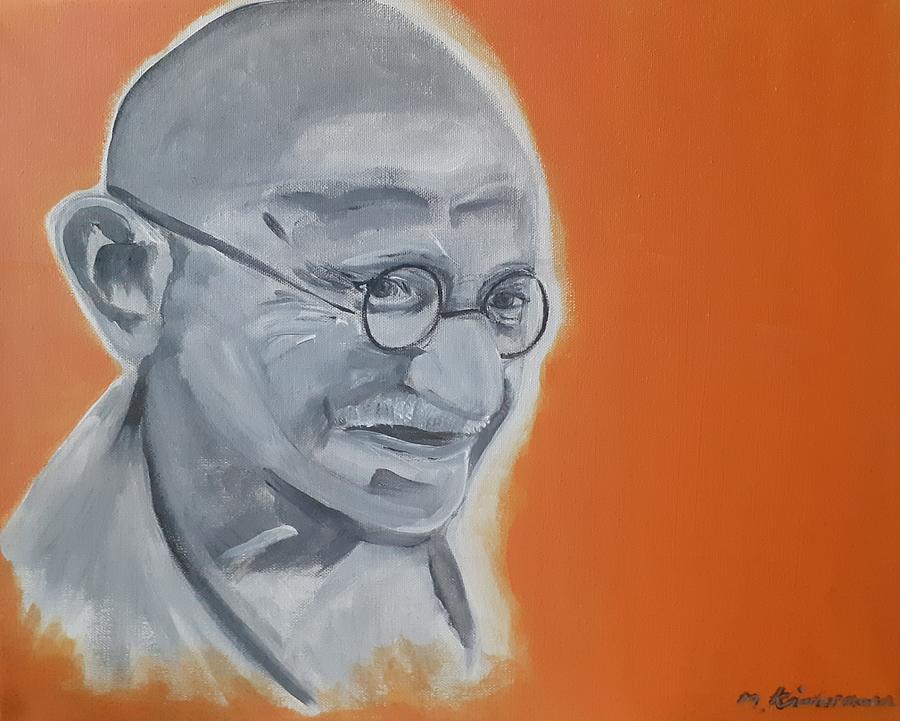 Mahatma Ghandi Drawing by Marion Kindermann - Fine Art America