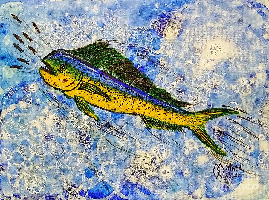 Mahi-Mahi Feeding Frenzy Painting by Matt Starr | Fine Art America