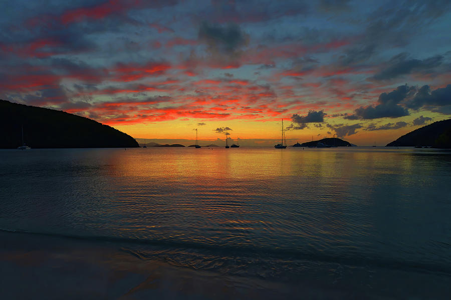 Maho Bay Sunset Photograph by Stephen Vecchiotti