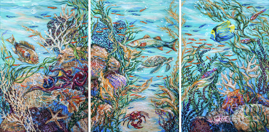 Maho Reef Painting by Linda Olsen - Fine Art America