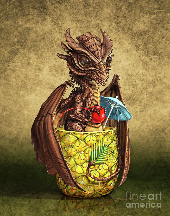 Dragon Digital Art - Mai Tai Dragon by Stanley Morrison