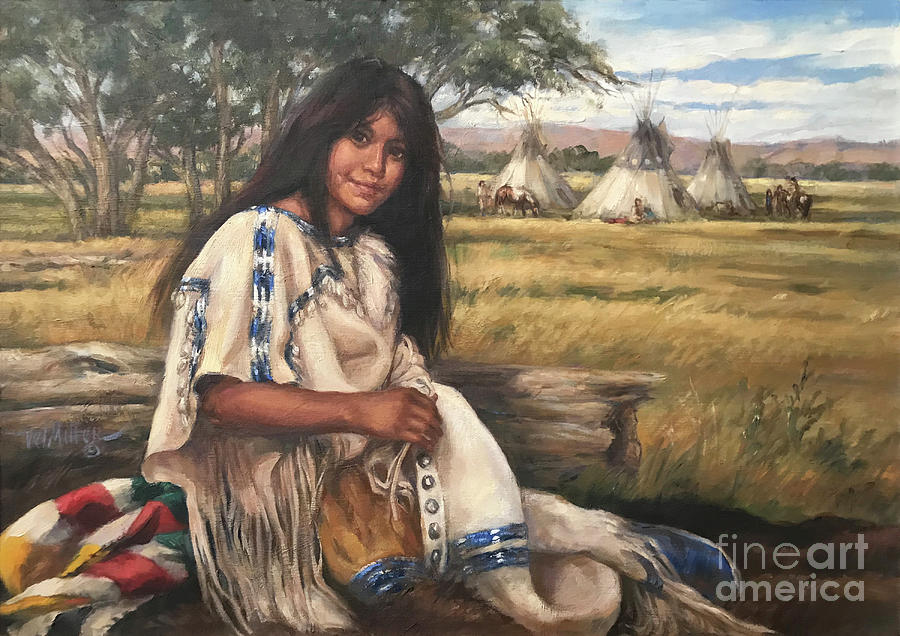 Maiden in the Valley Painting by Vel Miller - Fine Art America