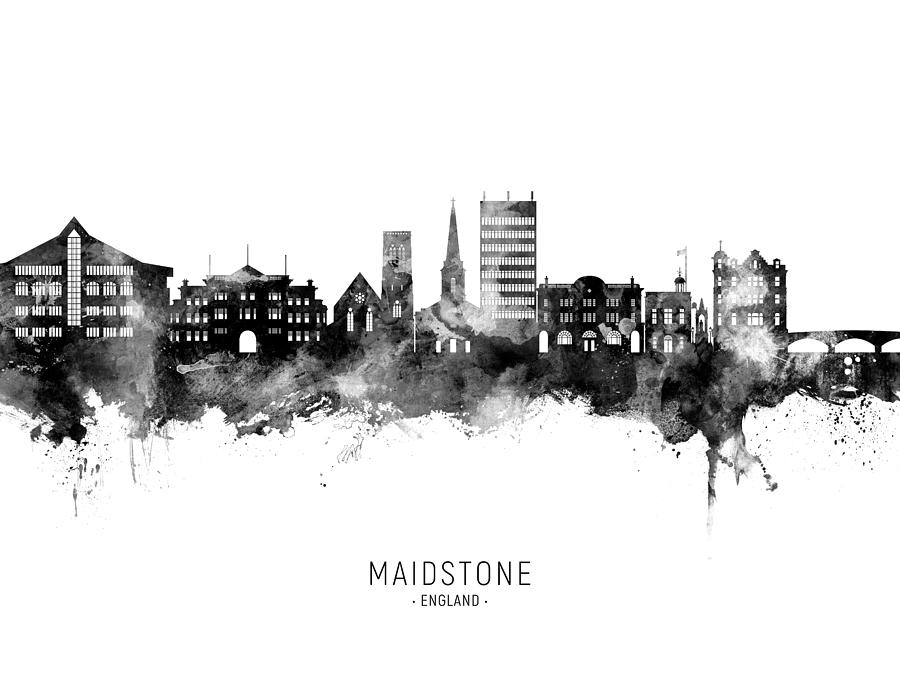 Maidstone England Skyline #36 Digital Art by Michael Tompsett
