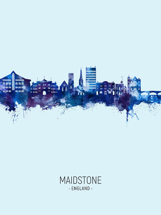 Maidstone England Skyline #59 Digital Art by Michael Tompsett