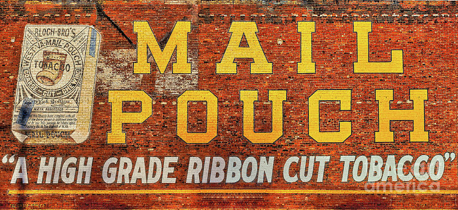 Mail Pouch Tobacco Brick Wall Advertising Sign Photograph by Randy Steele