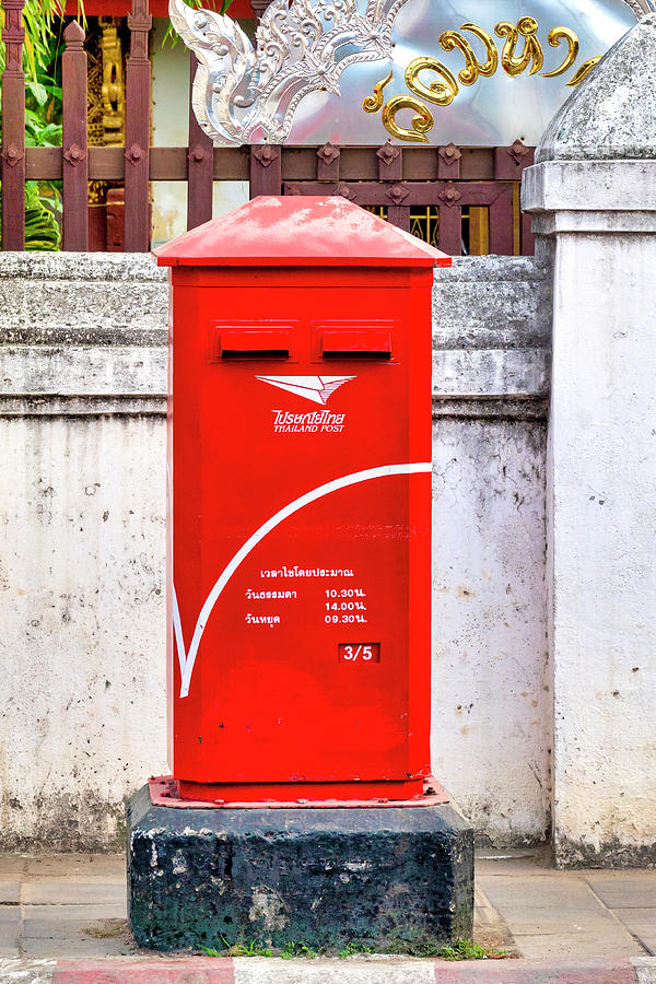 Mailbox in Tha Pae Road Photograph by Fabrizio Troiani