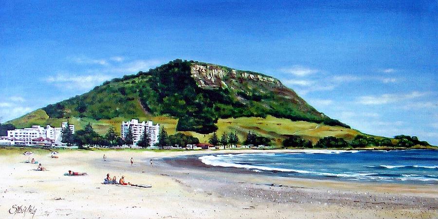 Main Beach Mt Maunganui 070507 Painting by Sylvia Kula